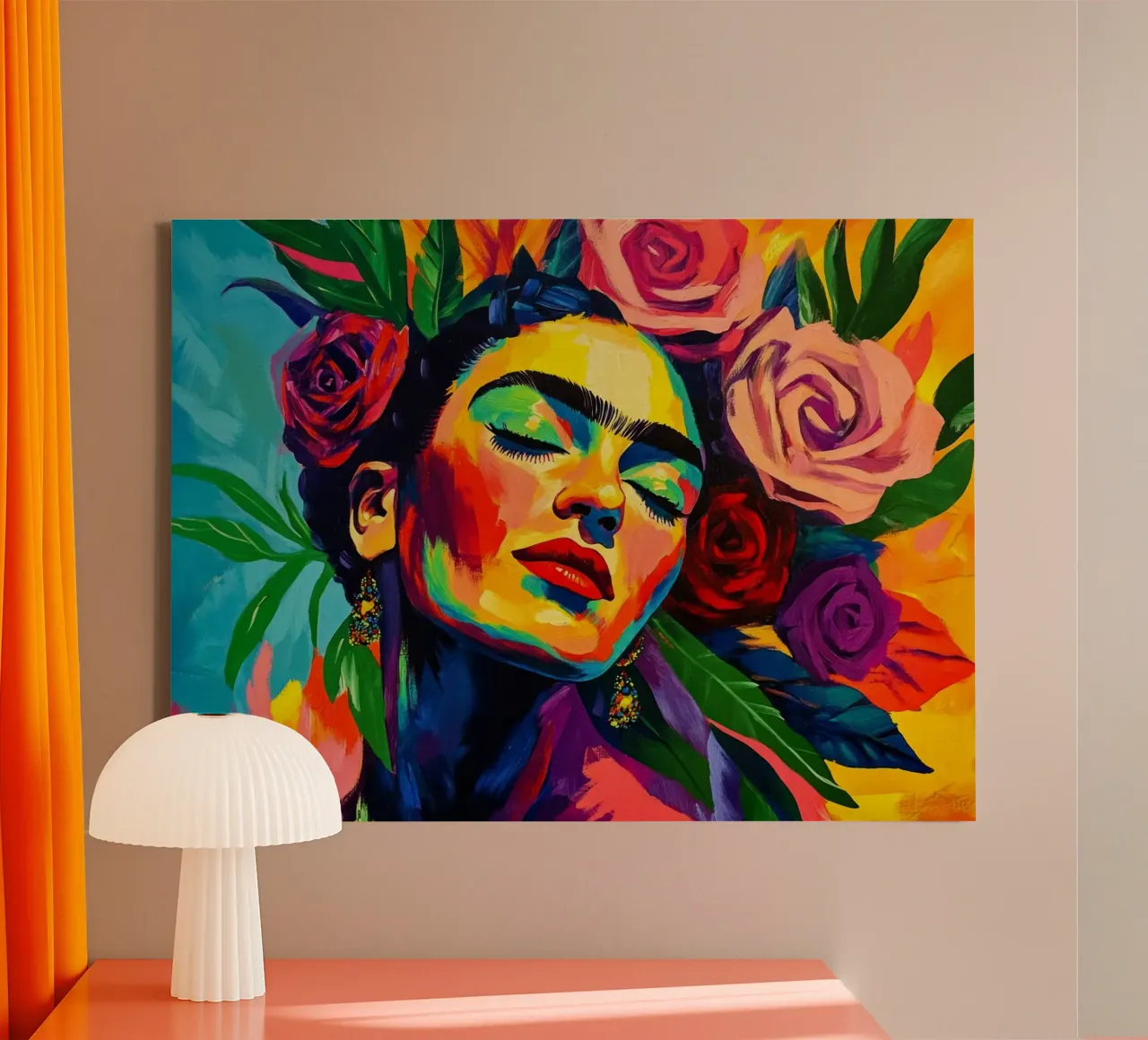 L'abbraccio floreale tela con Cornice a cassetta da Modern Muse