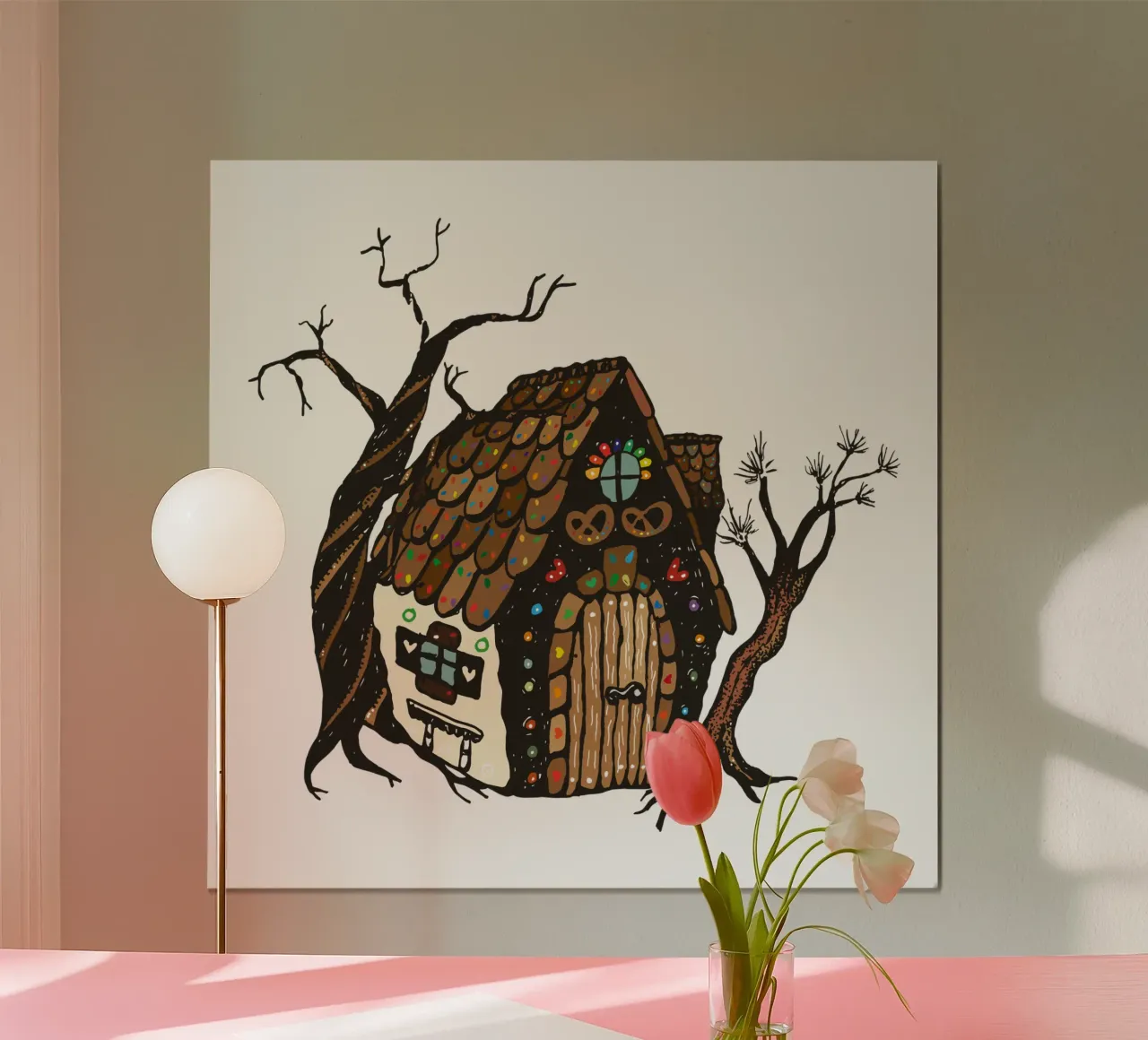 Knusperhaus Hexenhaus Lebkuchen Poster von DYDesign