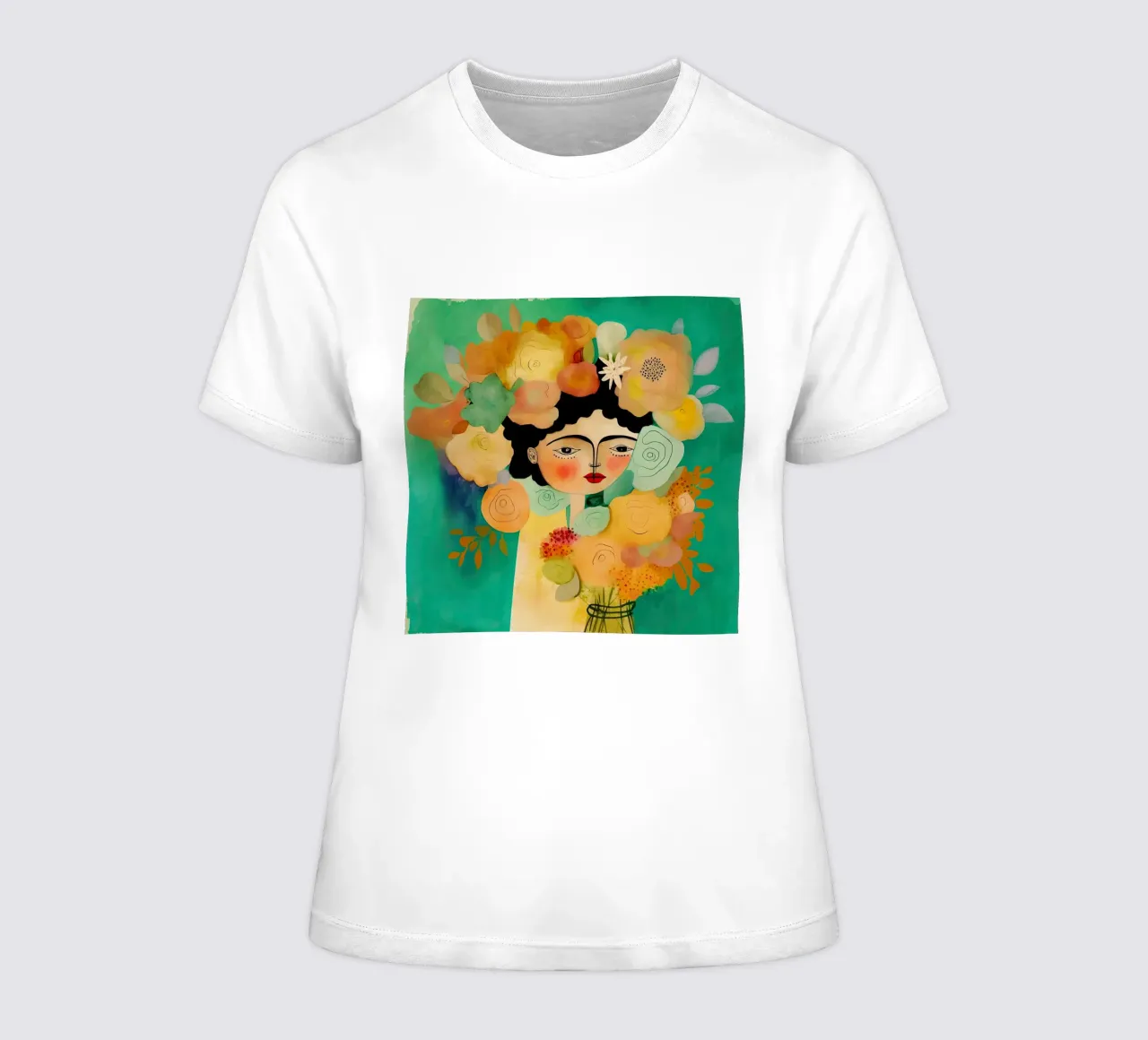 Whispers of the Blossom women's fitted t-shirt by Modern Muse