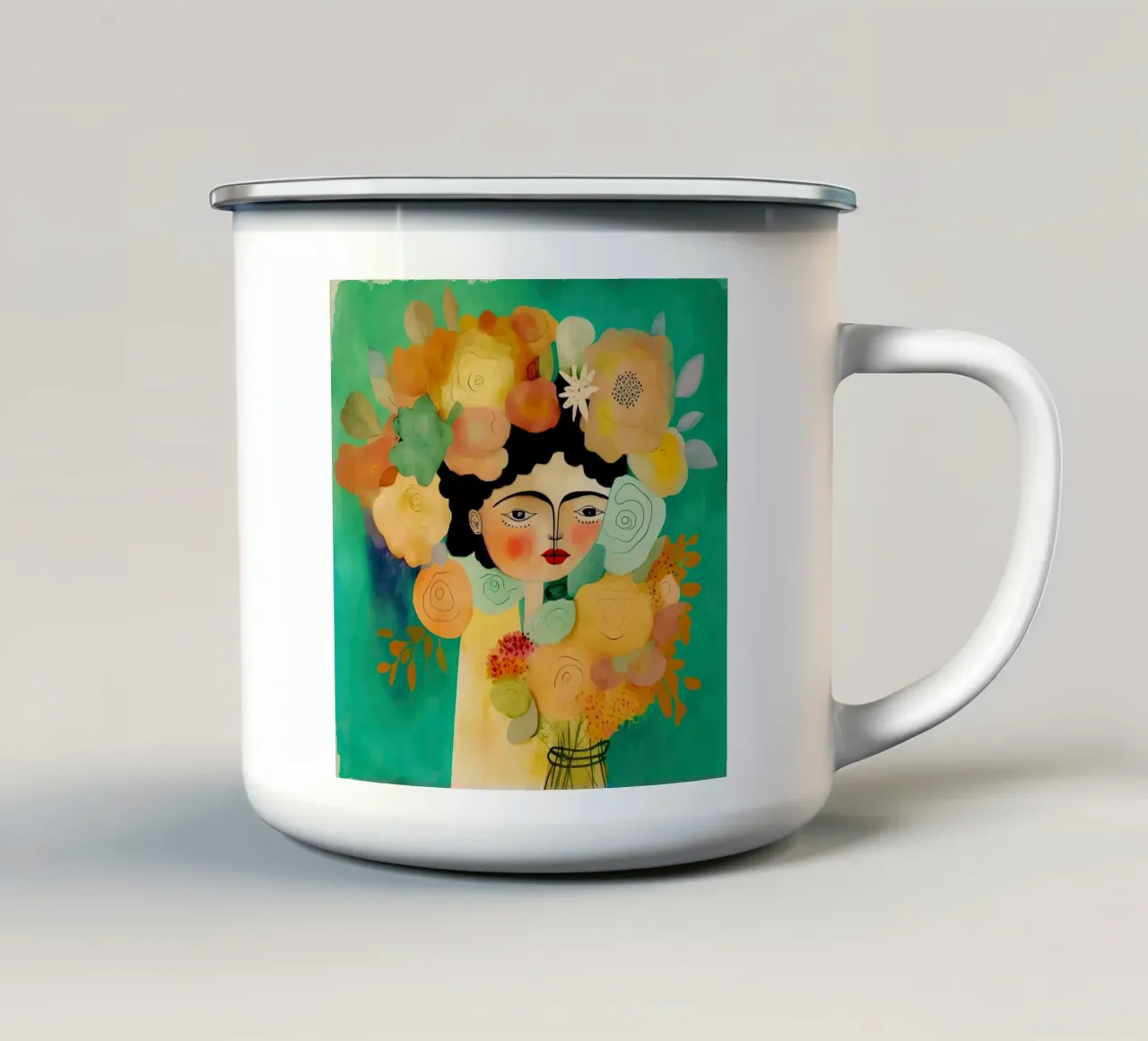 Sussurri del fiore tazza in smalto da Modern Muse