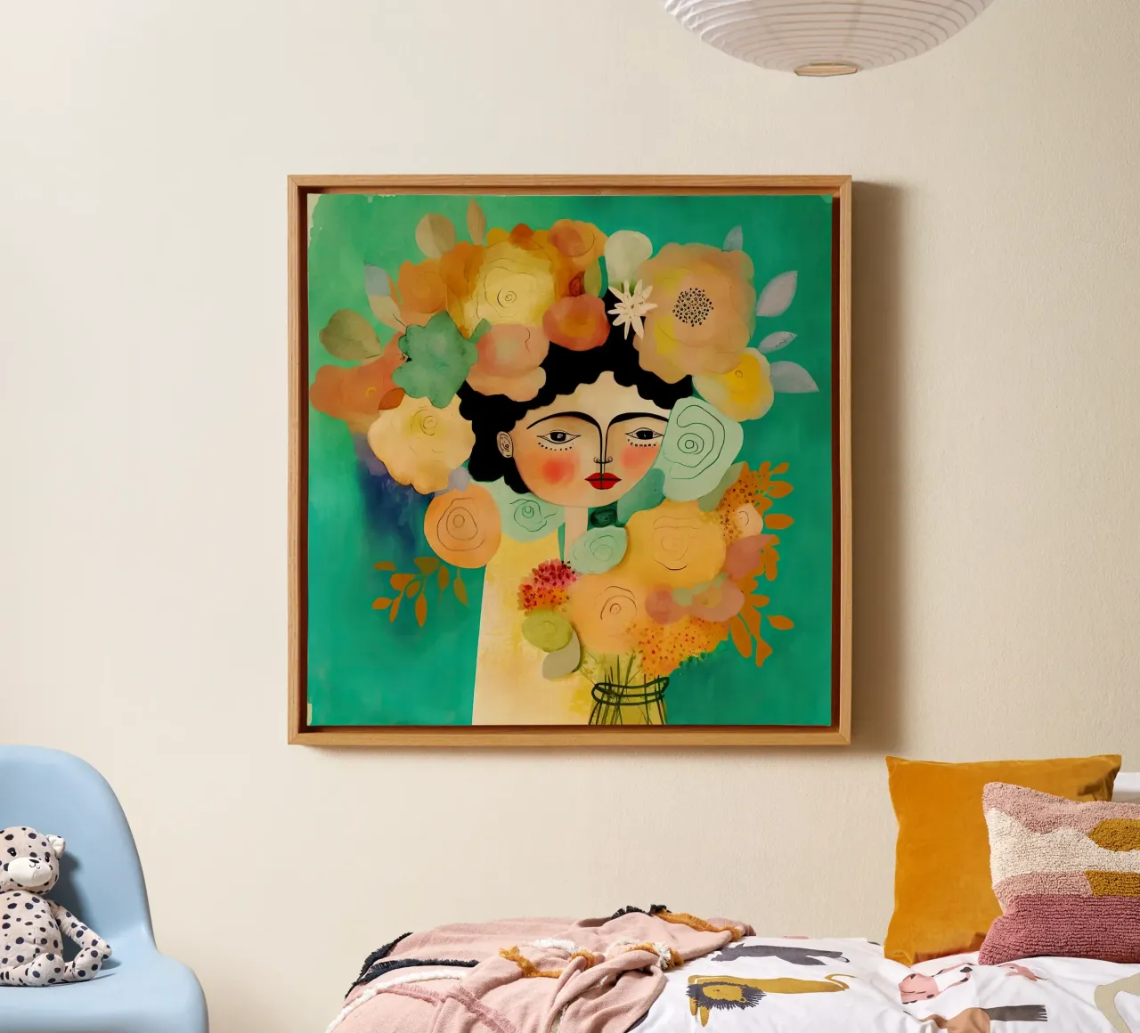 Sussurri del fiore tela con Cornice a cassetta da Modern Muse