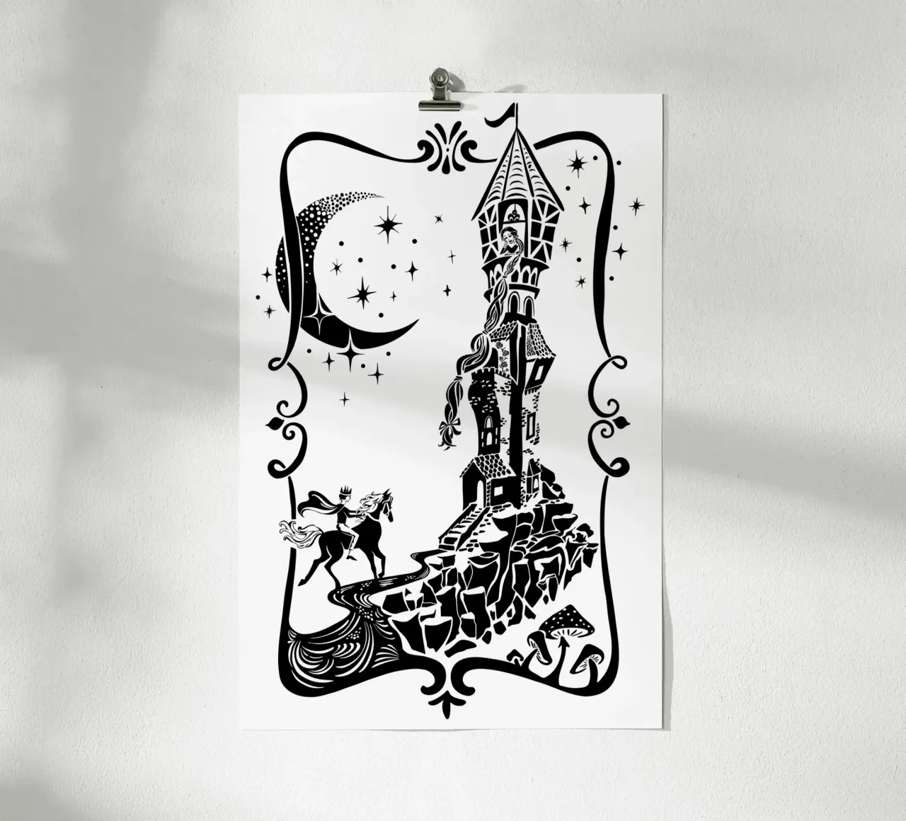 Rapunzel Märchen Prinzessin Poster von DYDesign
