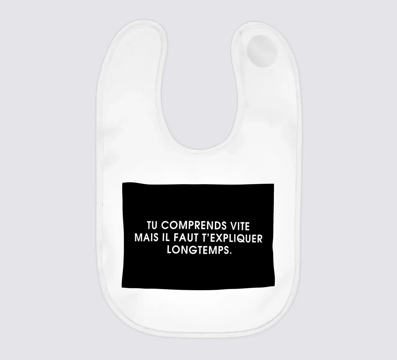 Tu comprends vite mais il faut t'expliquer longtemps - Black bavaglino da Intertitres