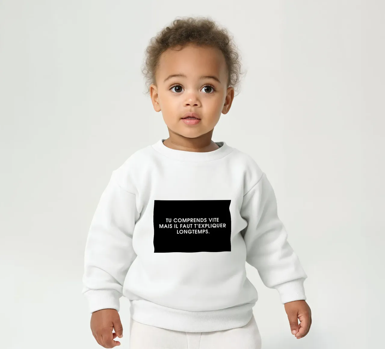 Tu comprends vite mais il faut t'expliquer longtemps - Black felpa neonato da Intertitres