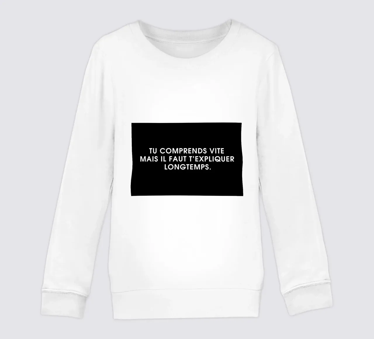 Tu comprends vite mais il faut t'expliquer longtemps - Black felpa bambino da Intertitres