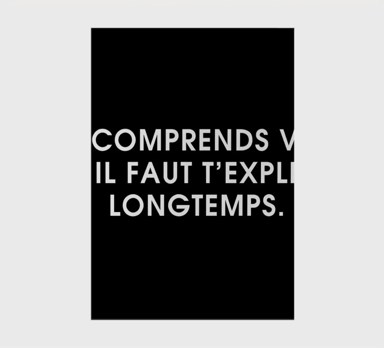 Tu comprends vite mais il faut t'expliquer longtemps - Black notebook by Intertitres