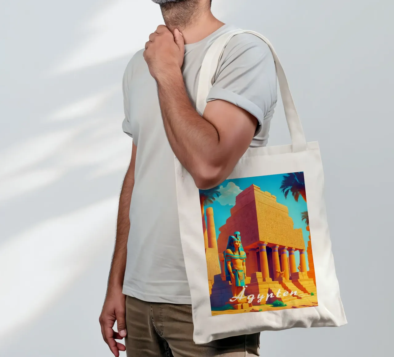 Egitto borsa in juta da Charnwood Prints