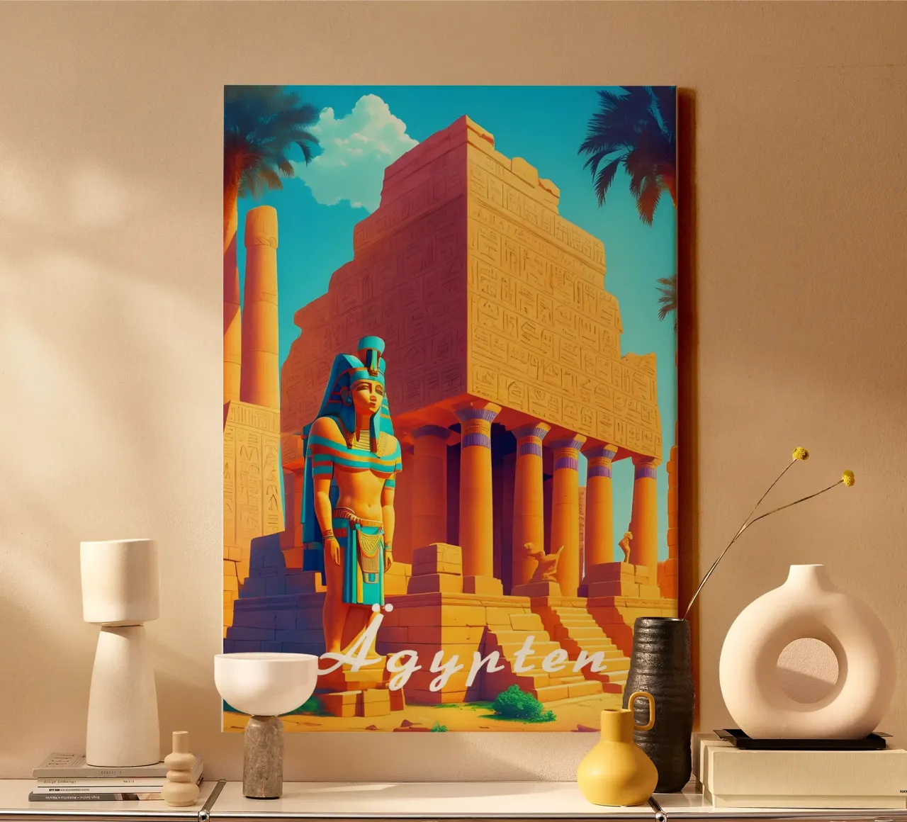 Egitto tela con Cornice a cassetta da Charnwood Prints