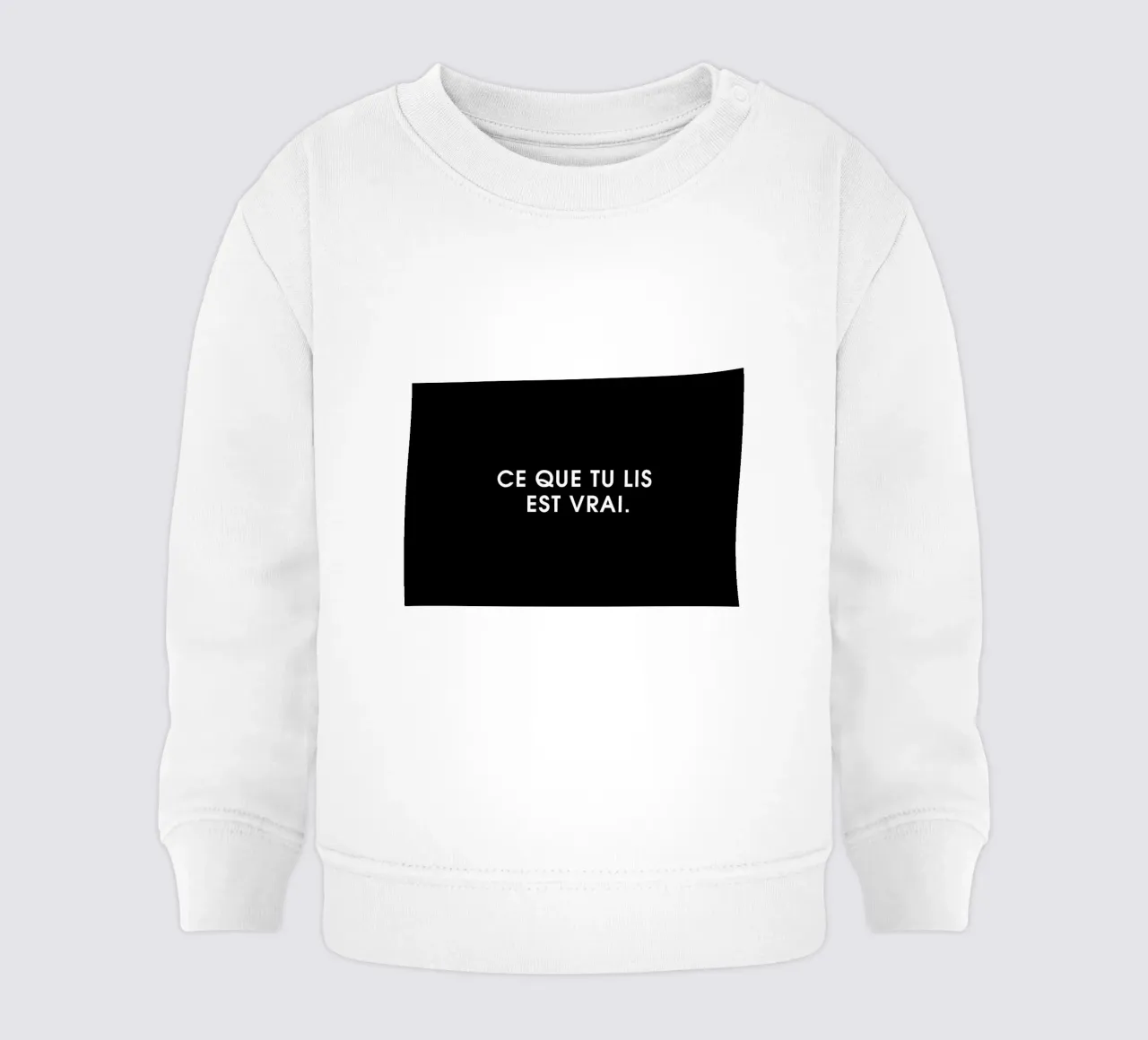 Ce que tu lis est vrai - Black felpa neonato da Intertitres