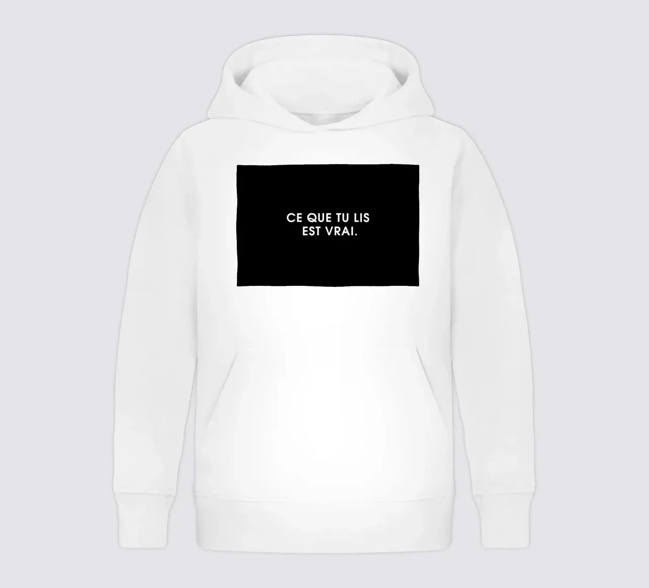 Ce que tu lis est vrai - Black felpa bambino con cappuccio da Intertitres