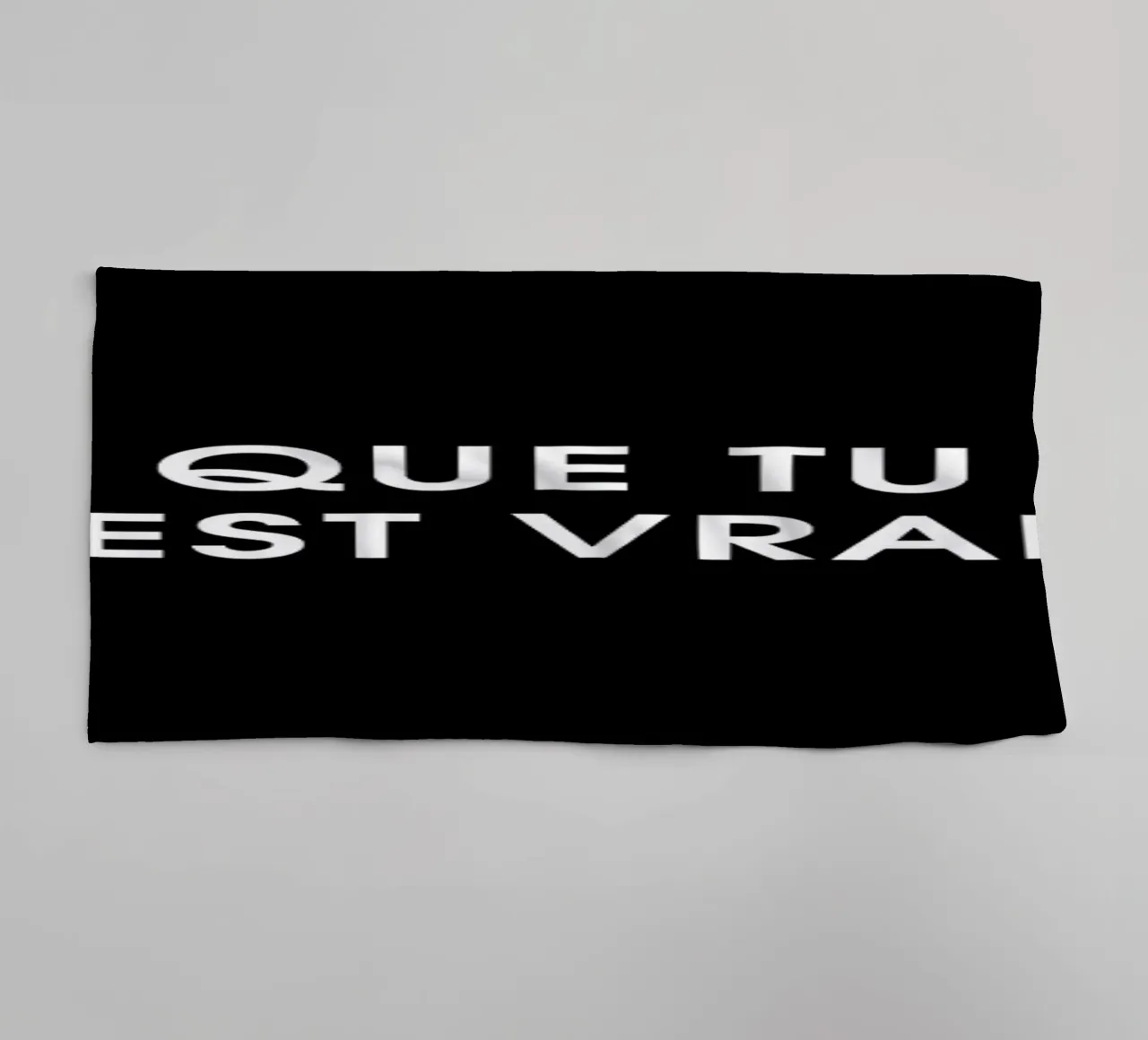 Ce que tu lis est vrai - Black asciugamano da bagno da Intertitres