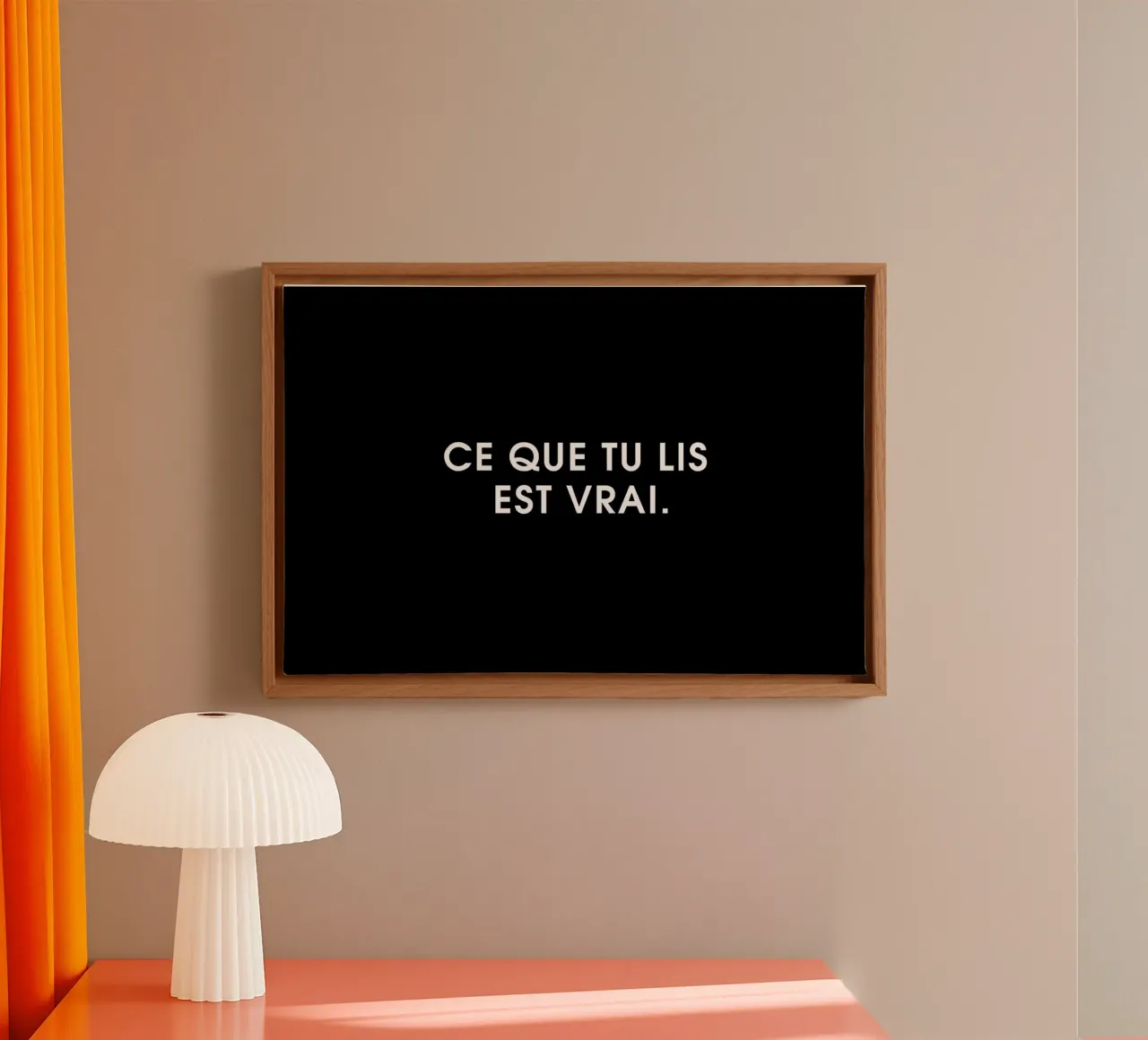 Ce que tu lis est vrai - Black tela con Cornice a cassetta da Intertitres