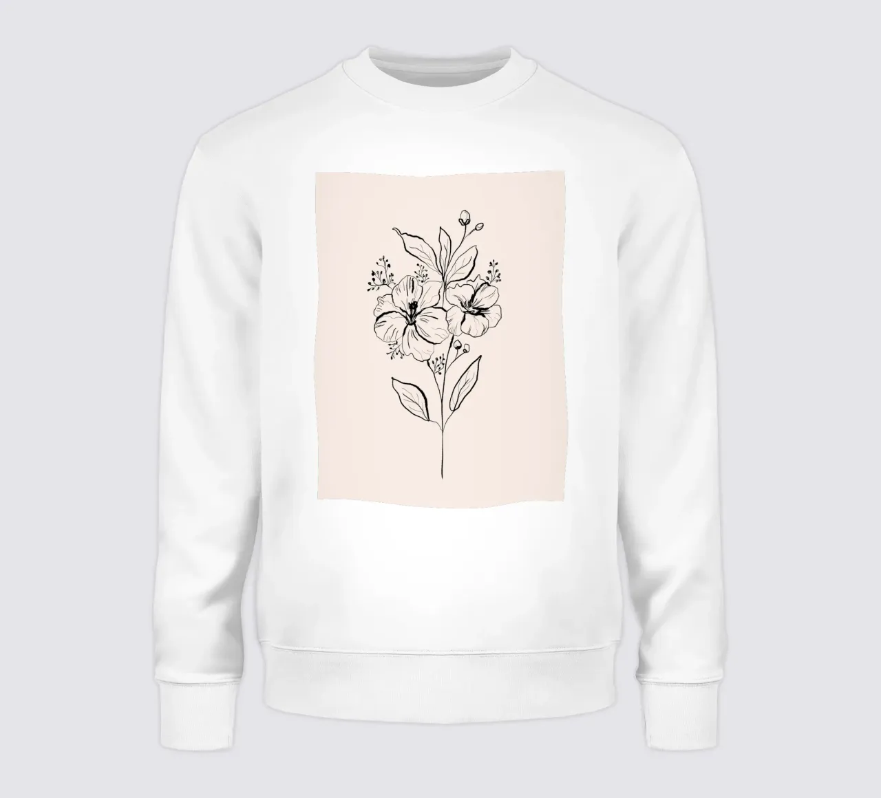 Lilium Line Art Bouquet felpa da anisillustration