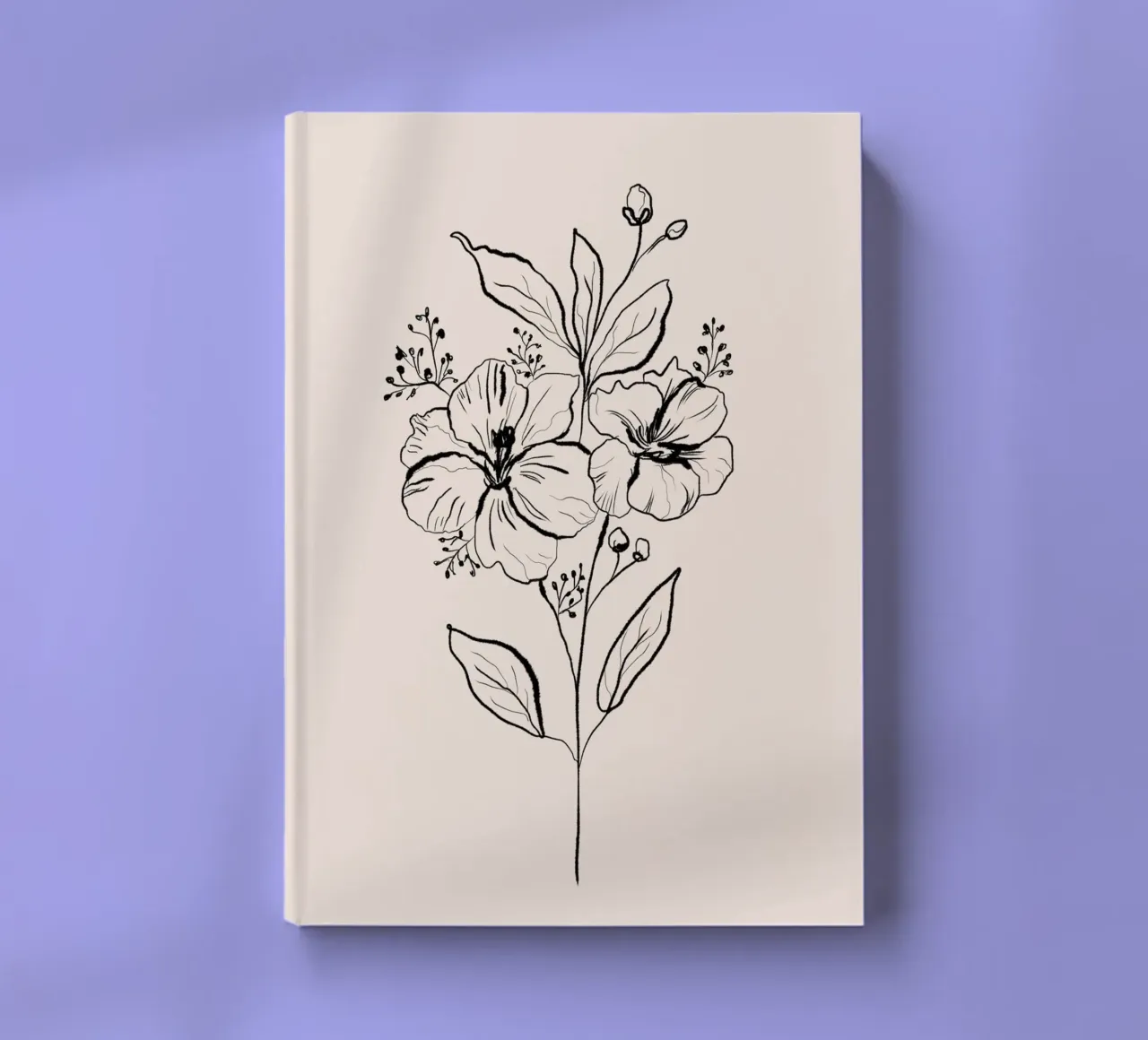 Lilium Line Art Bouquet notebook by anisillustration