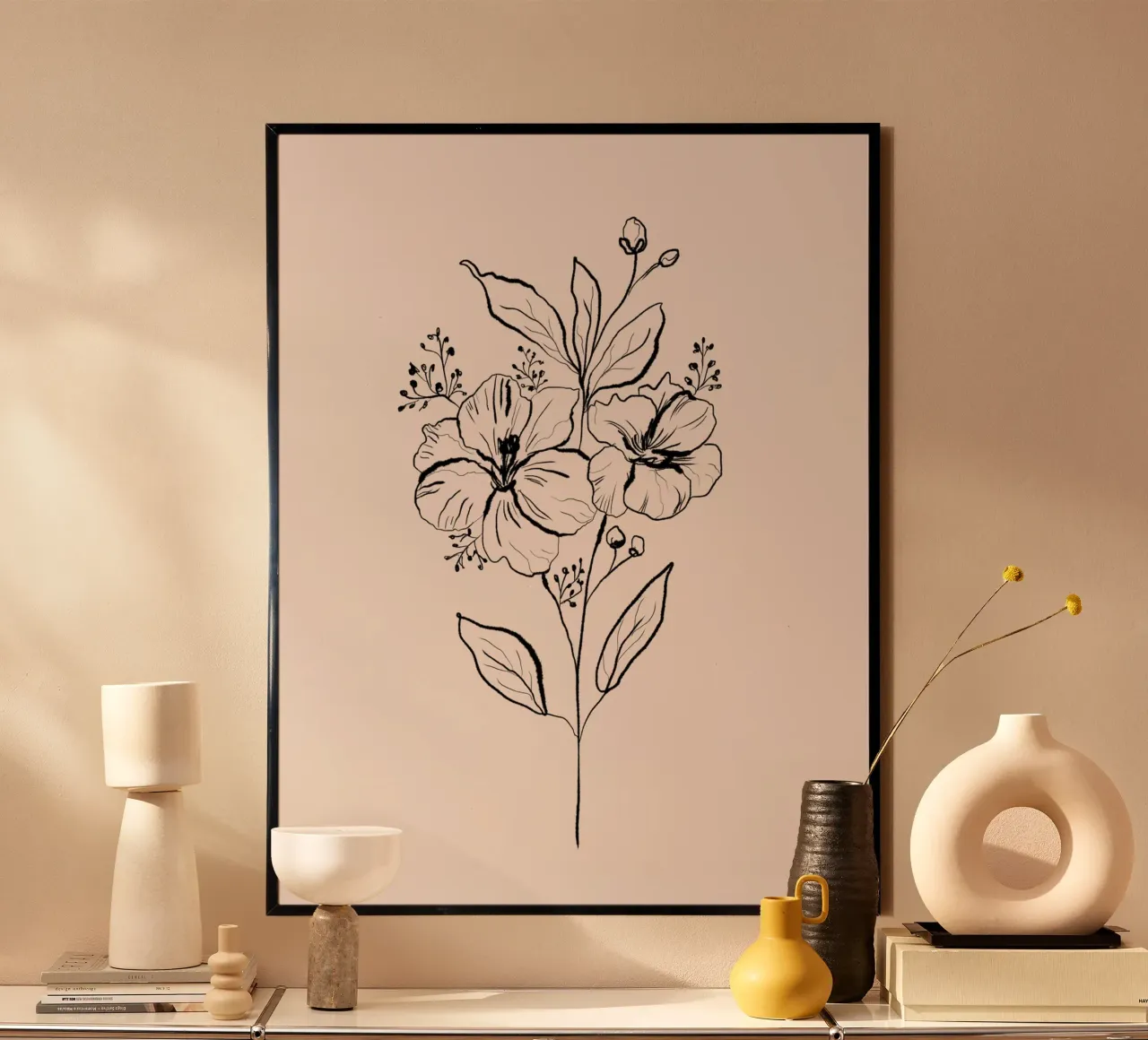 Lilium Line Art Bouquet poster by anisillustration