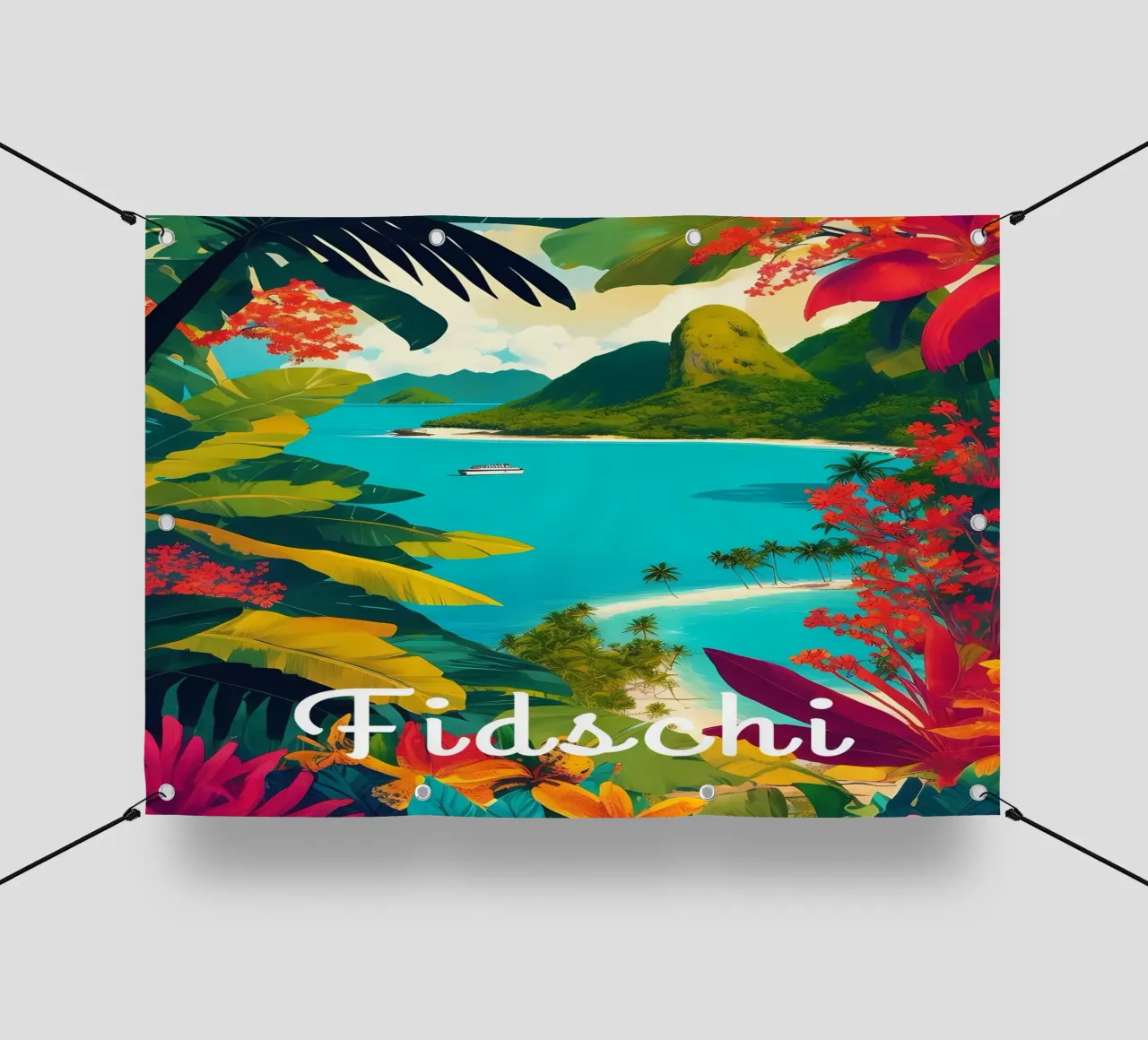 Paradiso tropicale delle Fiji telo in pvc da Charnwood Prints