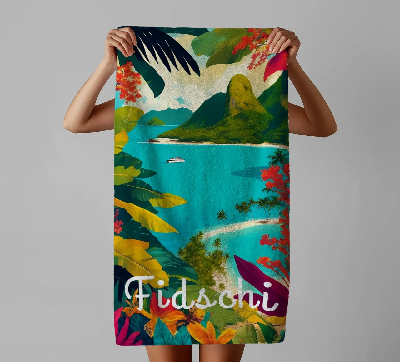 Paradiso tropicale delle Fiji asciugamano da bagno da Charnwood Prints