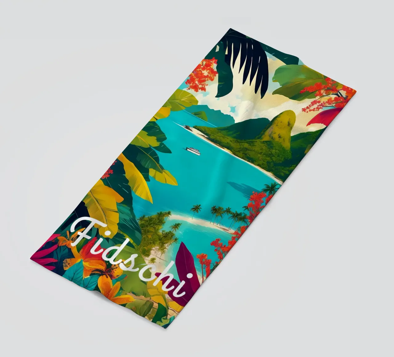 Paradiso tropicale delle Fiji telo mare da Charnwood Prints