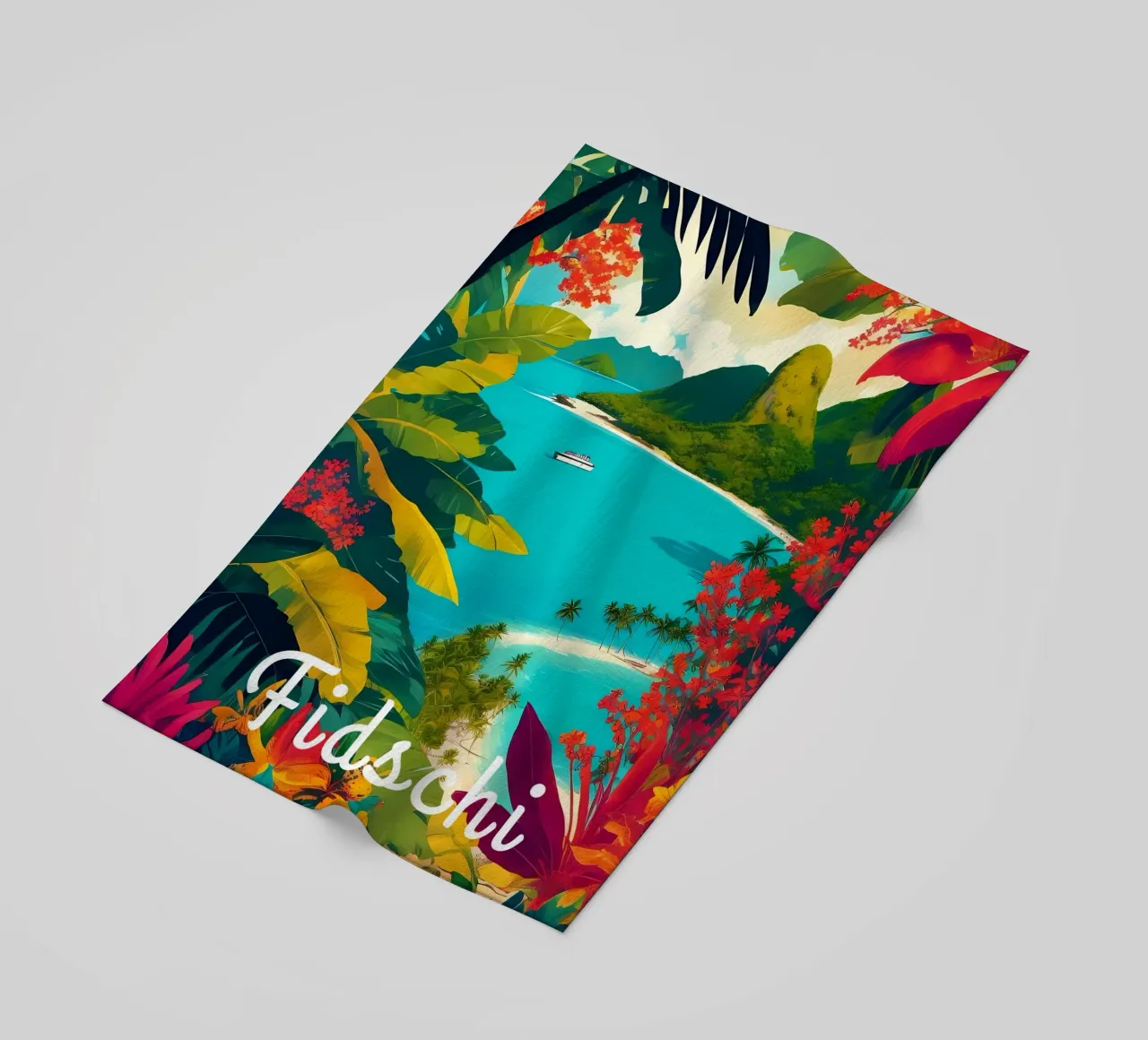 Paradiso tropicale delle Fiji telo mare da Charnwood Prints