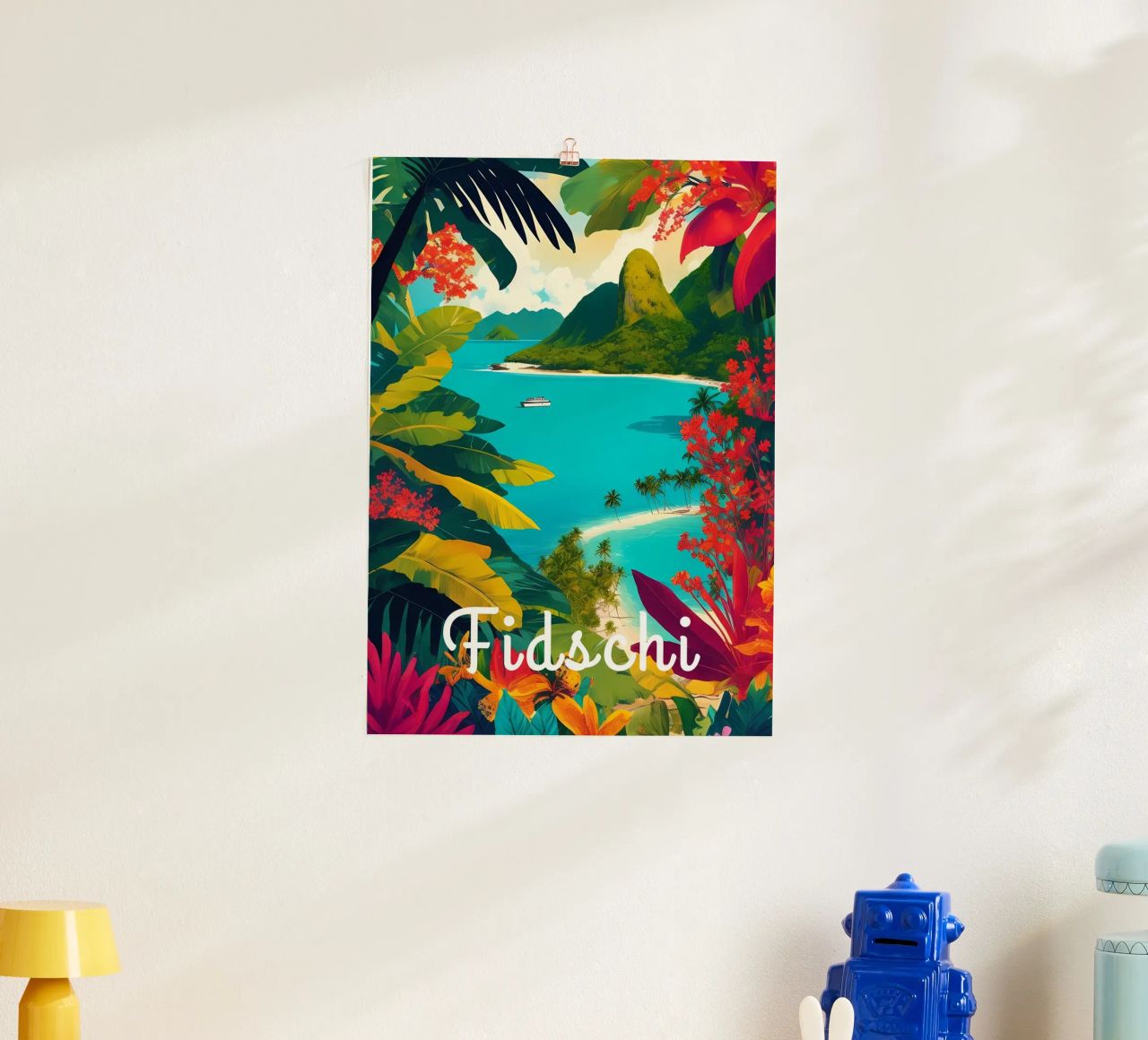 Paradis tropical des Fidji poster de Charnwood Prints