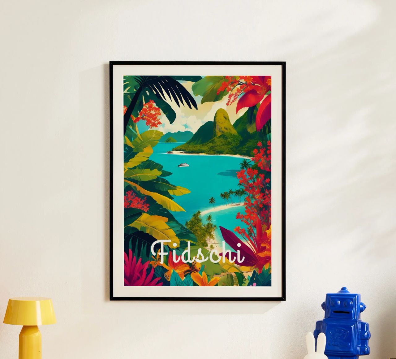 Paradis tropical des Fidji poster de Charnwood Prints