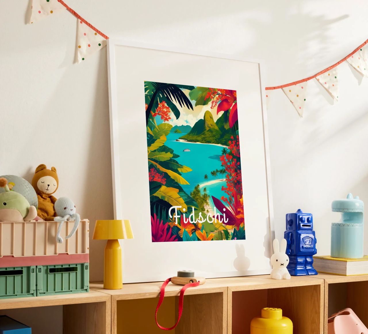 Paradis tropical des Fidji poster de Charnwood Prints