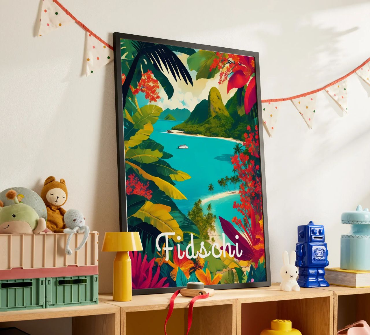 Paradis tropical des Fidji poster de Charnwood Prints