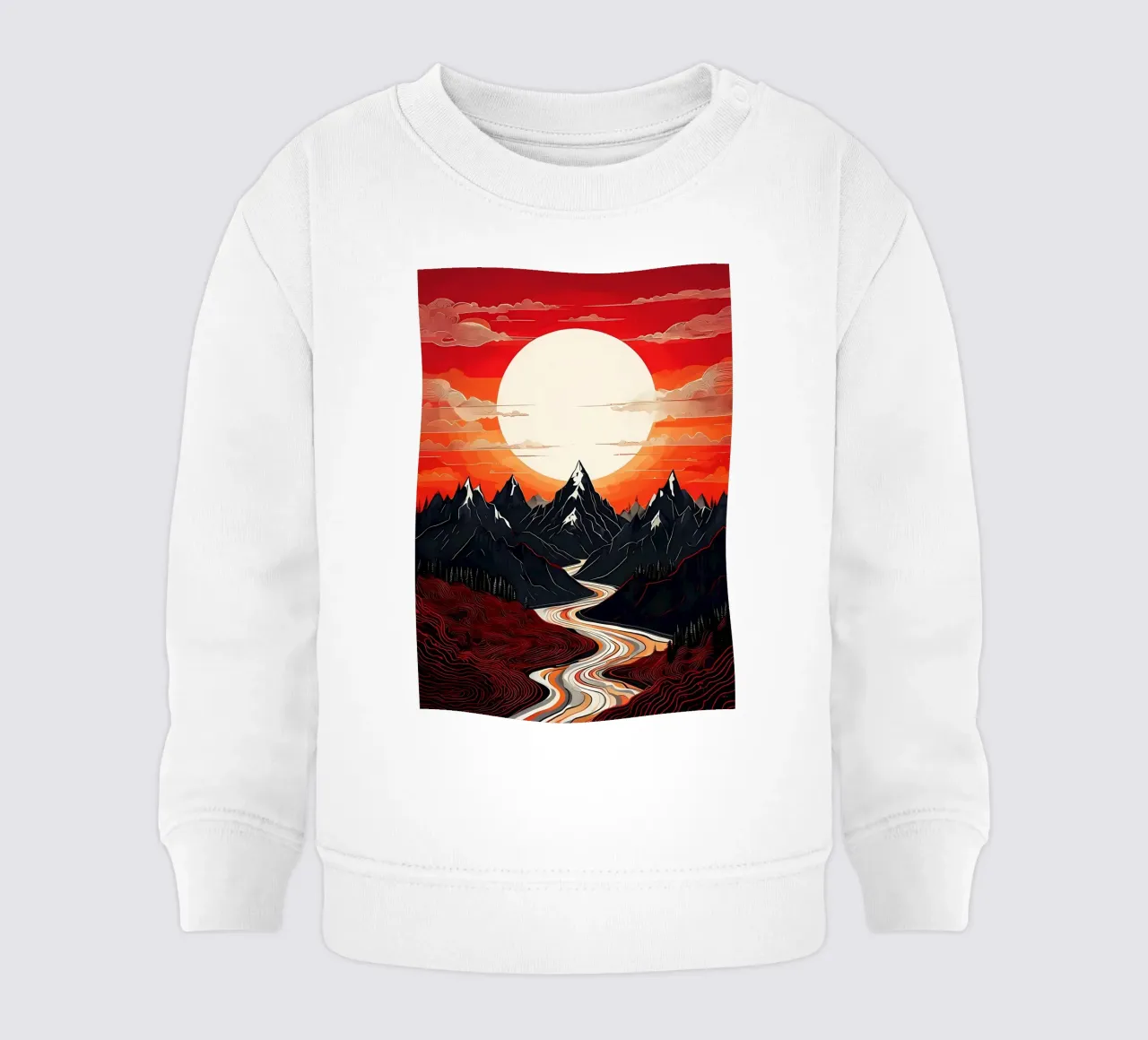 Montagne illuminate dal sole felpa neonato da Artistic-shop