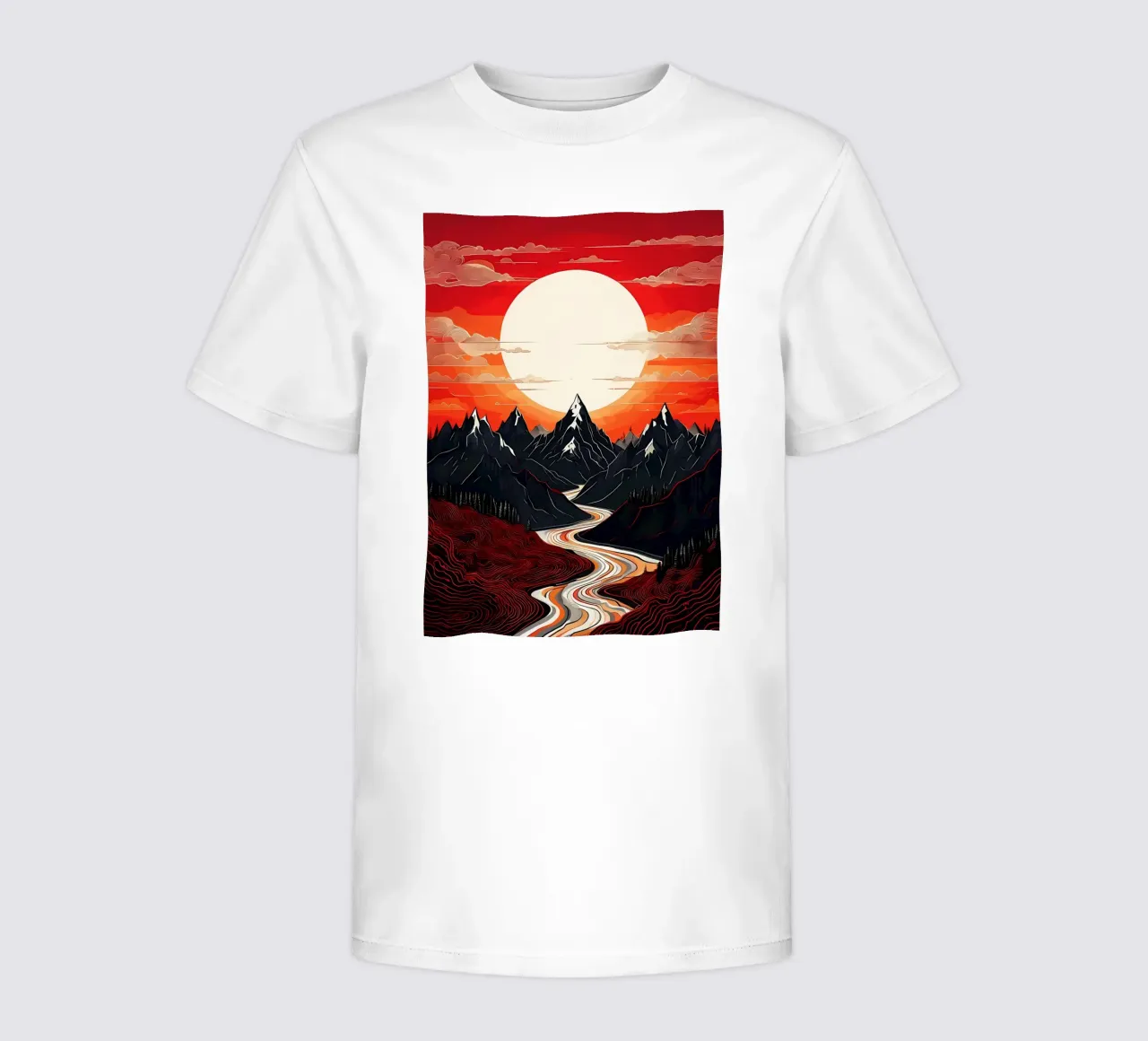 Montagne illuminate dal sole t-shirt bambini da Artistic-shop