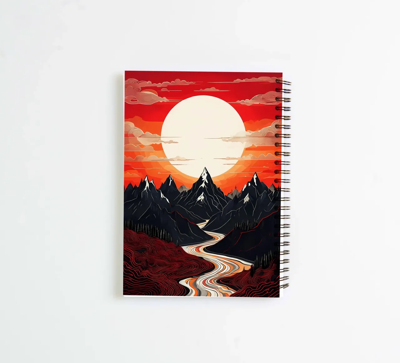 Sunlit Mountains spiral notebook by Artistic-shop