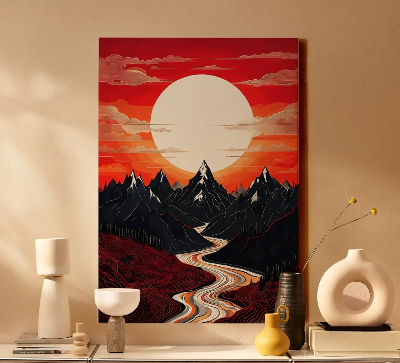 Sunlit Mountains canvas by Artistic-shop