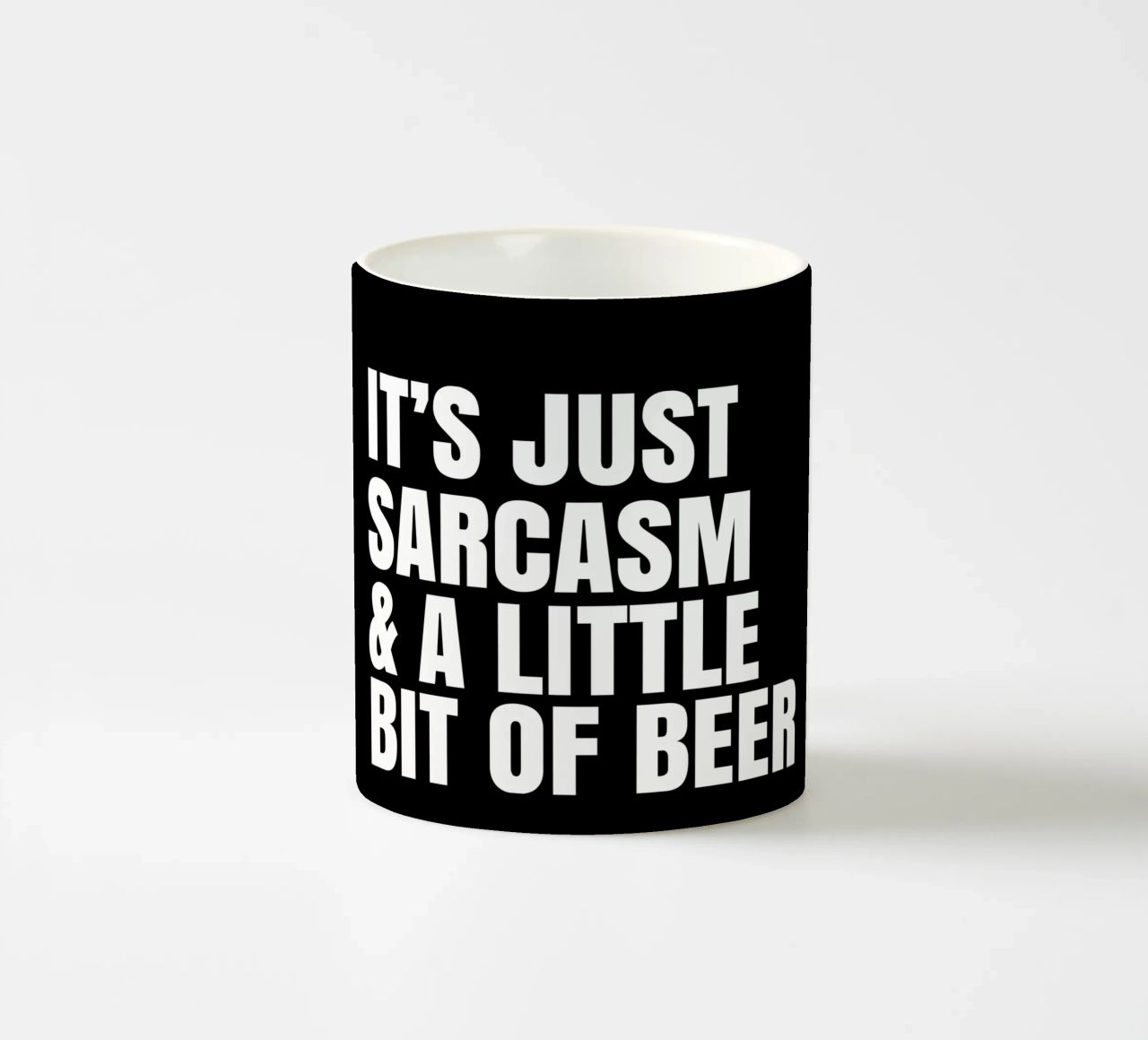 It's just sarcasm and a little bit of beer tazza in ceramica da happieeagle