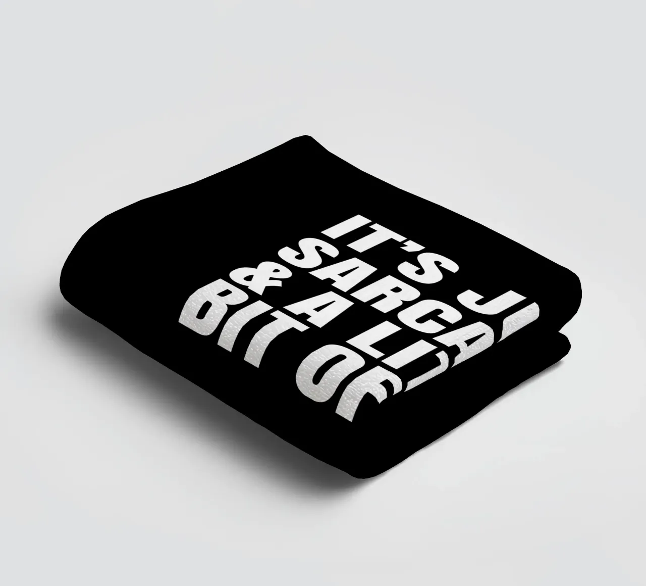 It's just sarcasm and a little bit of beer asciugamano da bagno da happieeagle