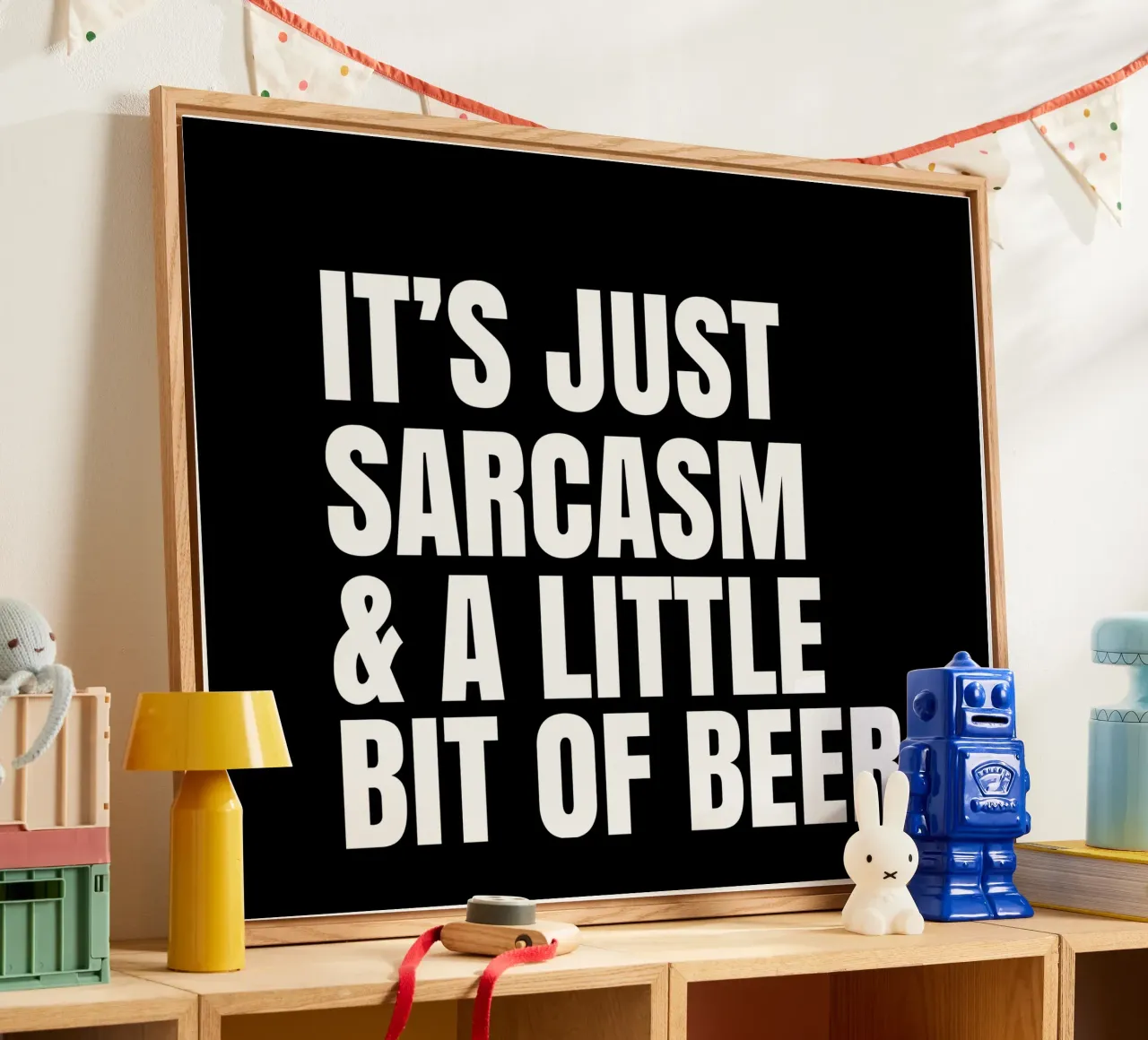 It's just sarcasm and a little bit of beer Acryl-Glas von happieeagle