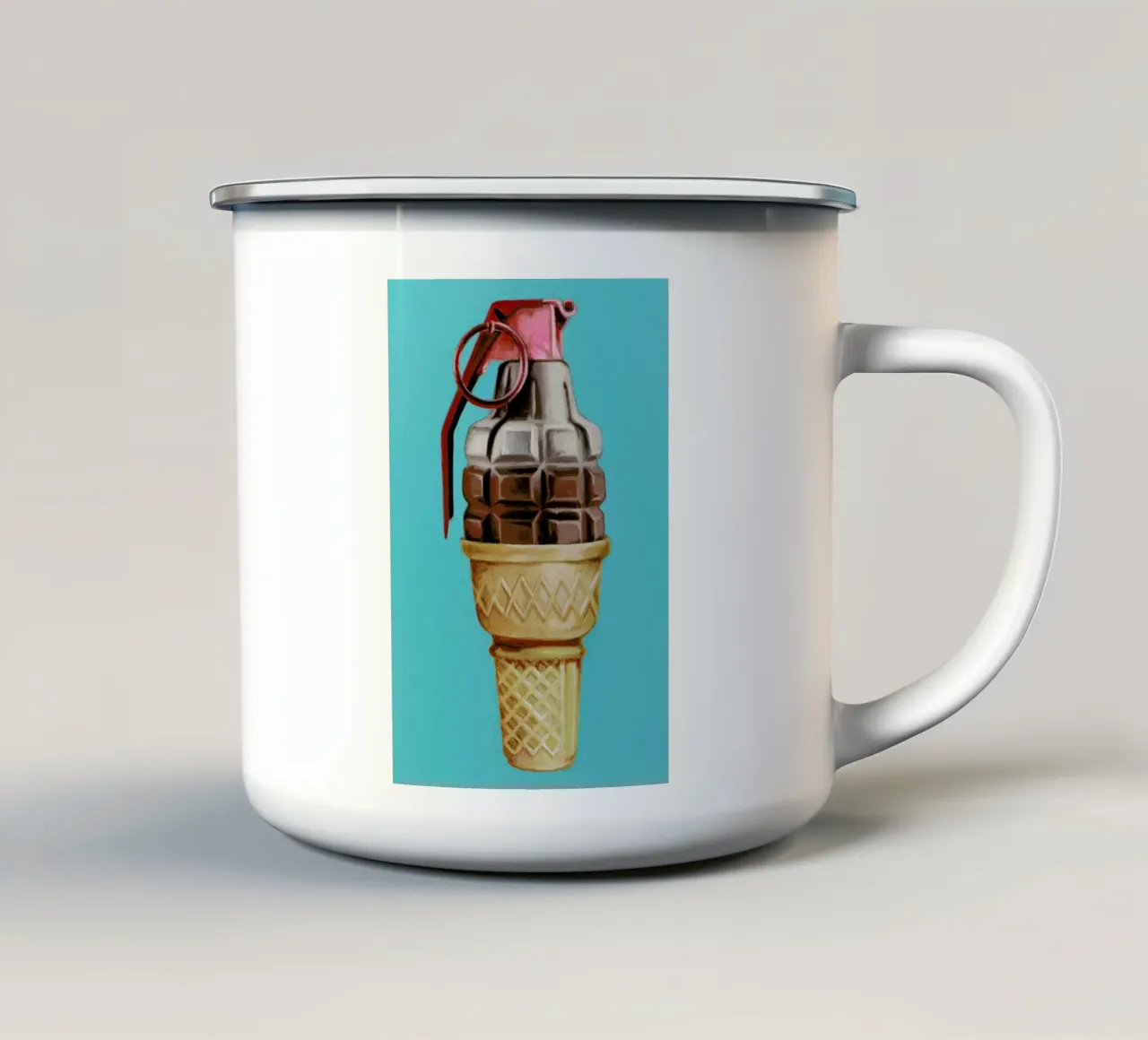 Parental Guidance Advised taza de esmalte de Jared Yamahata
