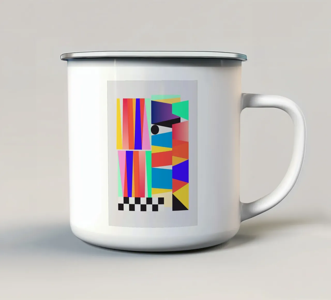 Forme geometriche 24 tazza in smalto da Gaite