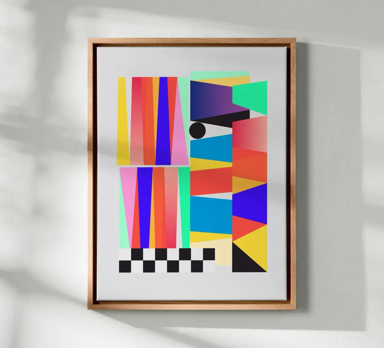 Forme geometriche 24 tela con Cornice a cassetta da Gaite