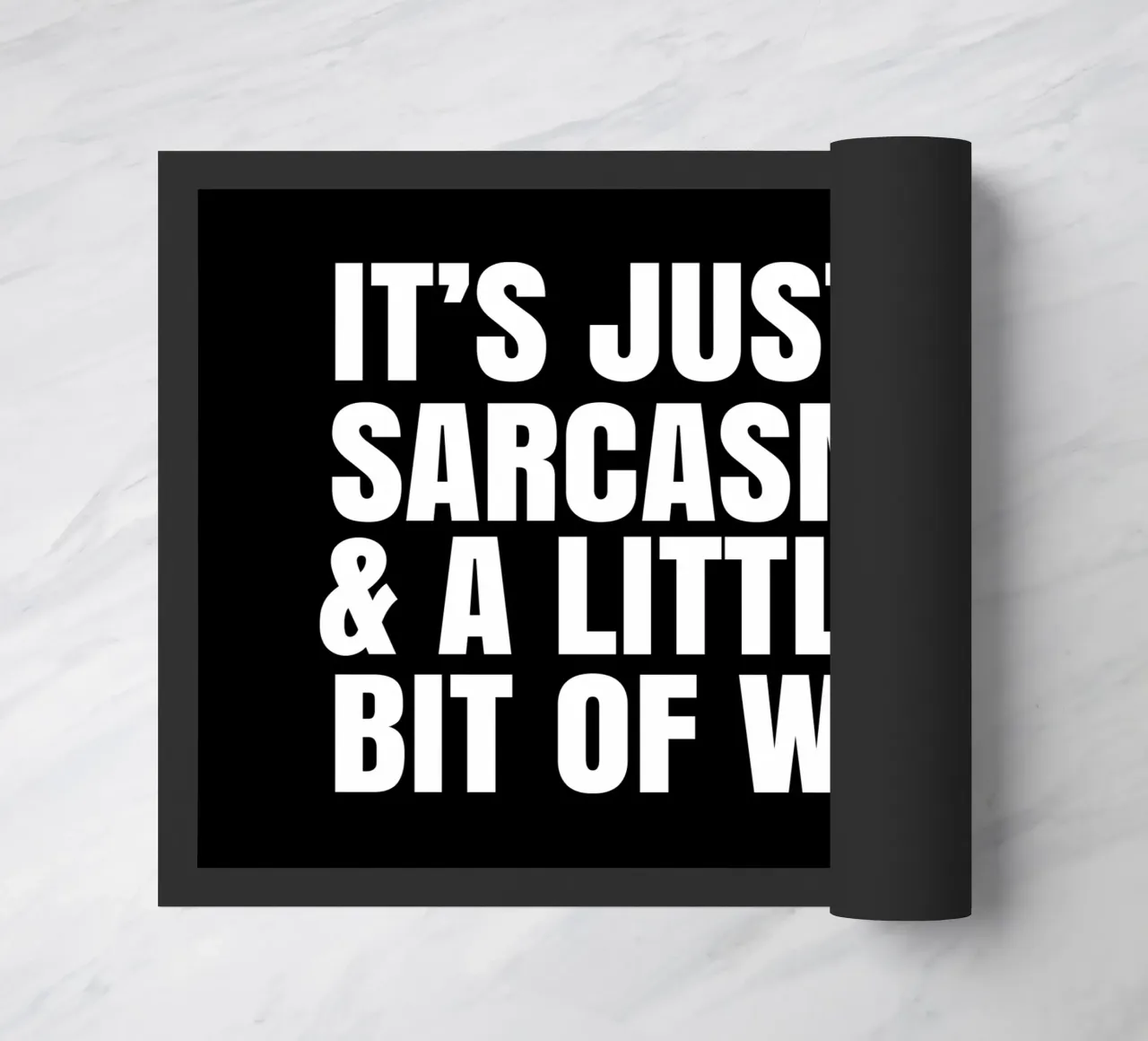 It's just sarcasm and a little bit of whisky deurmat van happieeagle