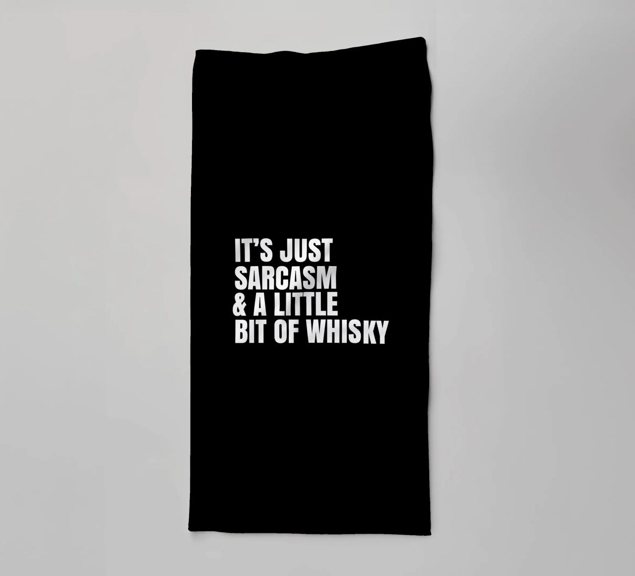 It's just sarcasm and a little bit of whisky asciugamano da bagno da happieeagle