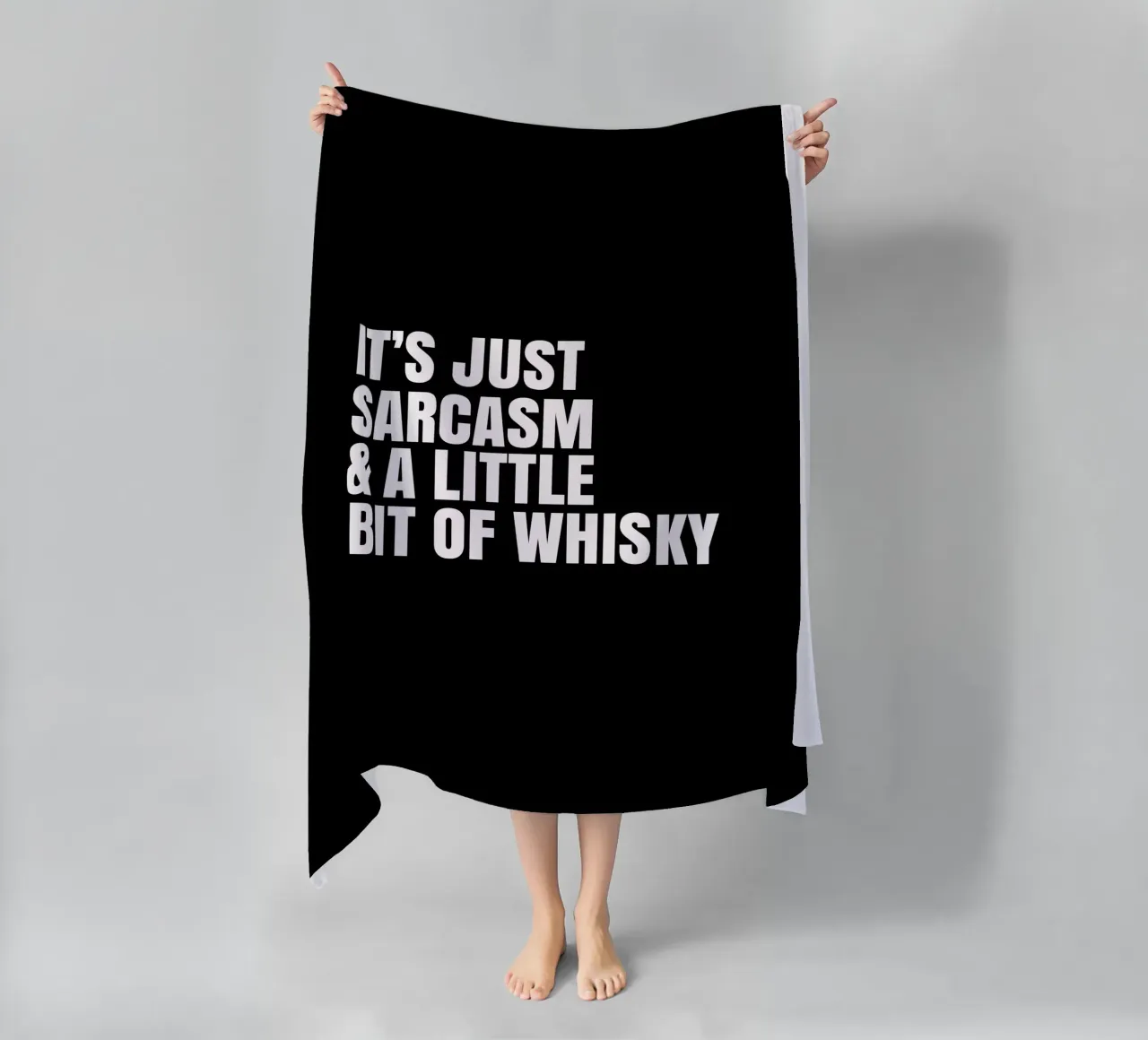 It's just sarcasm and a little bit of whisky beach towel by happieeagle
