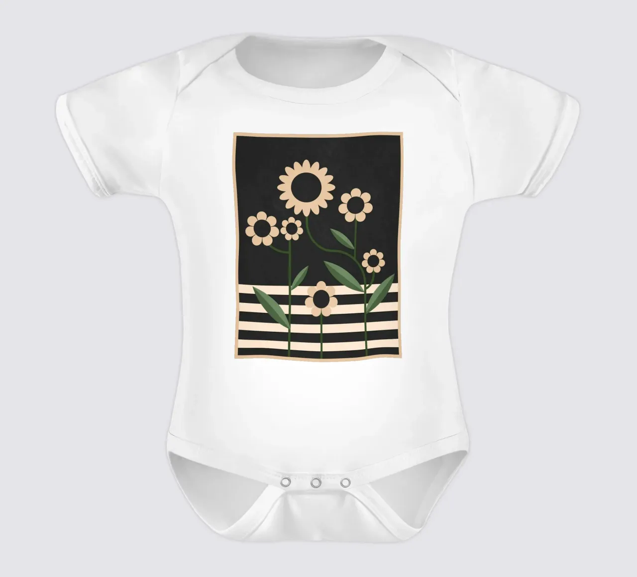 Geometria floreale 37 body neonato maniche corte da Gaite