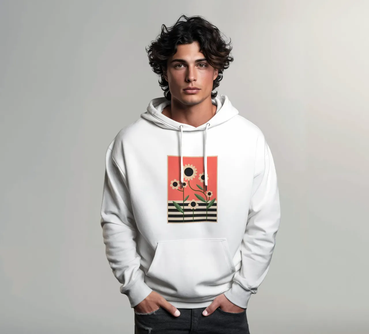 Geometria floreale 39 felpa con cappuccio da Gaite