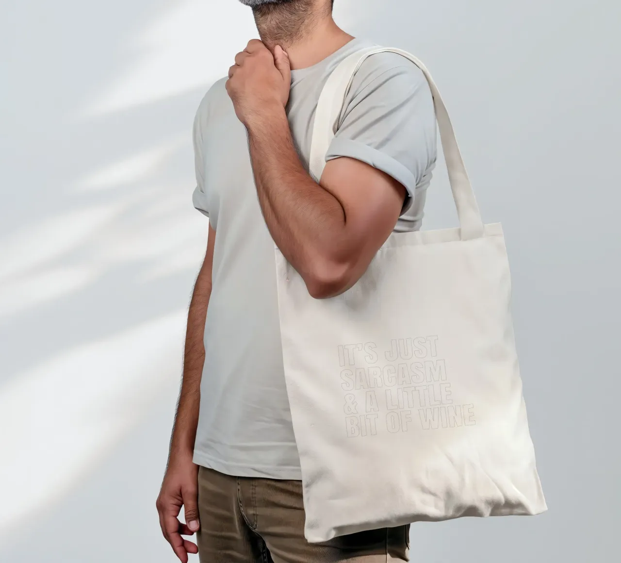 It's just sarcasm and a little bit of wine tote bag de happieeagle