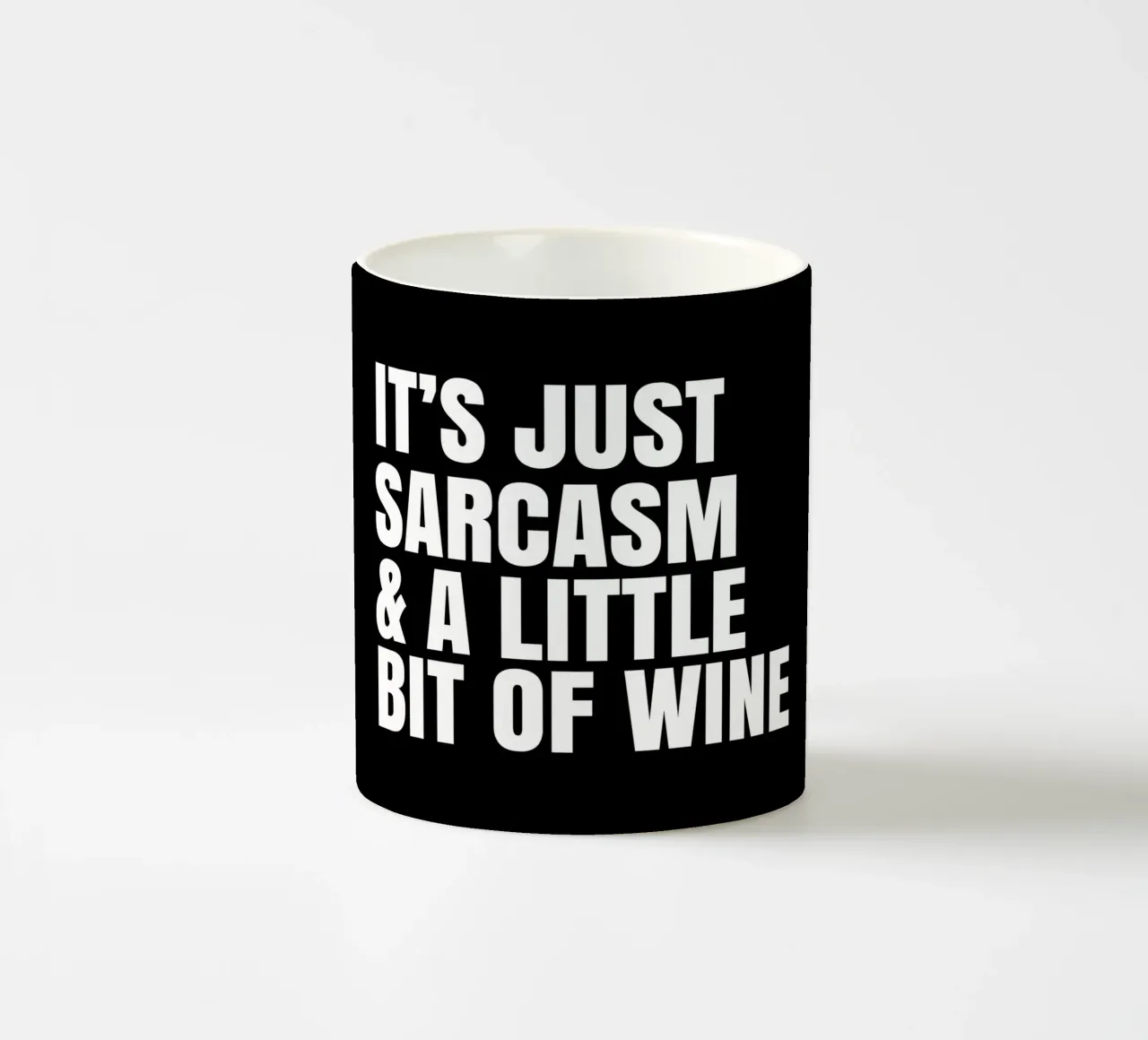 It's just sarcasm and a little bit of wine Keramik Tasse von happieeagle