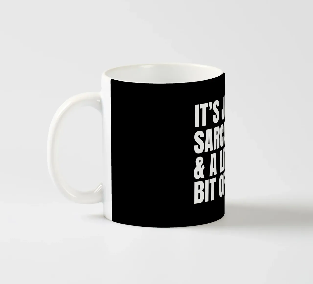It's just sarcasm and a little bit of wine Keramik Tasse von happieeagle