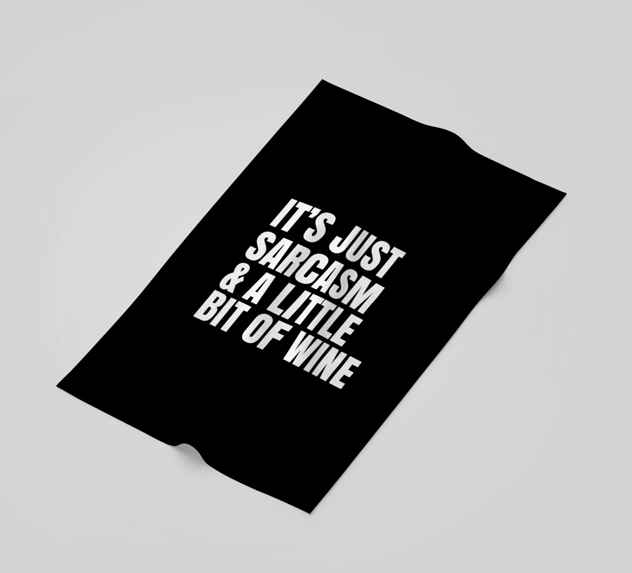 It's just sarcasm and a little bit of wine Strandtuch von happieeagle