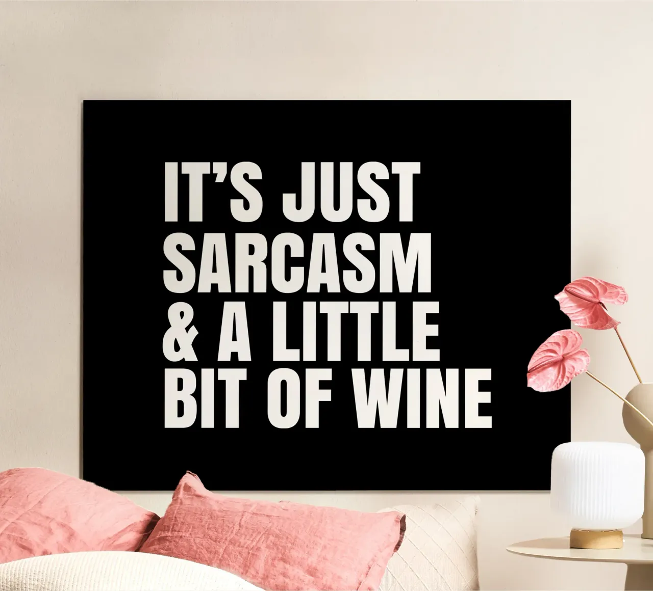 It's just sarcasm and a little bit of wine hahnemühle de happieeagle