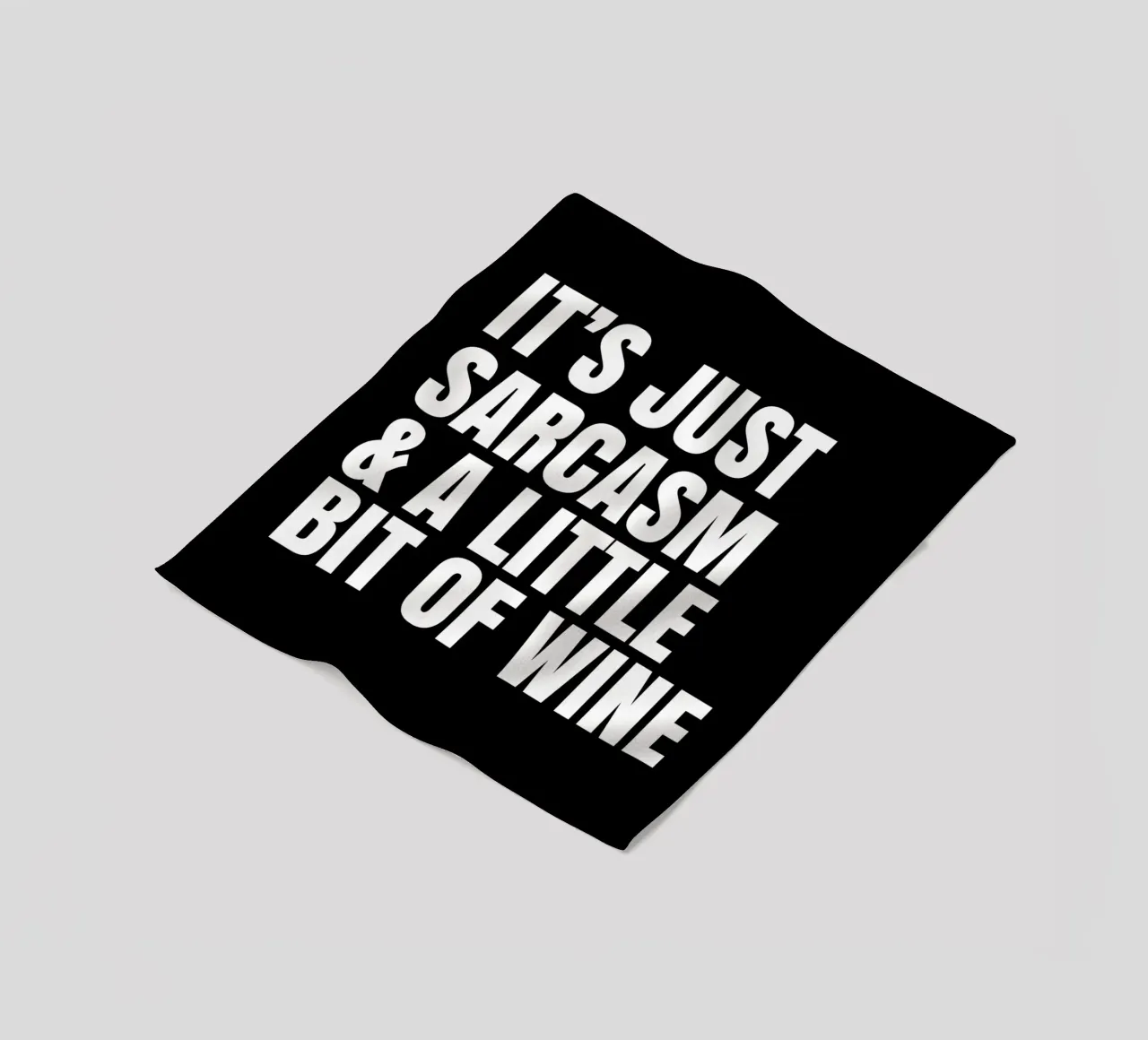 It's just sarcasm and a little bit of wine Fleecedecke von happieeagle