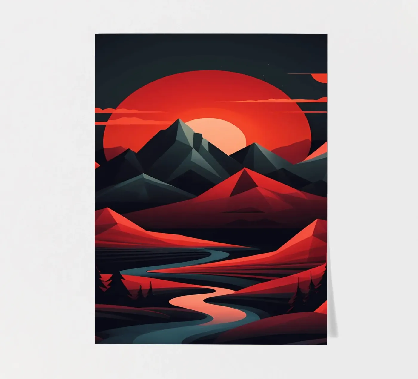 Sonnenuntergangssinfonie Stickerbogen von Artistic-shop