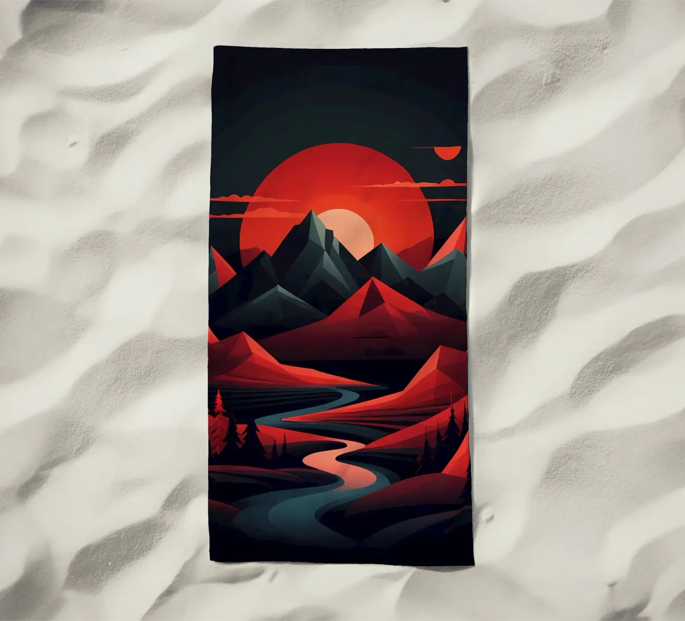 Zonsondergang Symfonie strandhanddoek van Artistic-shop